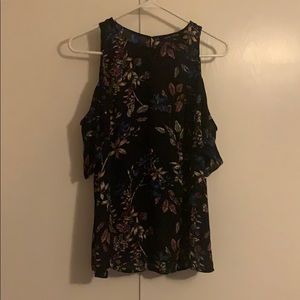 Navy Top w/ Shoulder Cut Outs